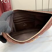 Kitlife Gucci GG Marmont Pouch With Strap Brown Sude A006X2 26x13x1.5cm  - 5
