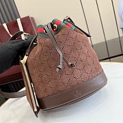 Kitlife Gucci Venice Small Bucket Bag Brown Suede ‎876060 21x23.5x14cm  - 1