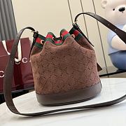 Kitlife Gucci Venice Small Bucket Bag Brown Suede ‎876060 21x23.5x14cm  - 3