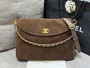 Kitlife Chanel 26C Hobo Bag Dark Brown Suede 21.5x30x5cm - 1
