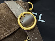 Kitlife Chanel 26C Hobo Bag Dark Brown Suede 21.5x30x5cm - 2