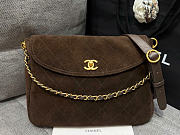 Kitlife Chanel 26C Hobo Bag Dark Brown Suede 21.5x30x5cm - 5