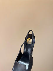 Kitlife Saint Laurent Voltaire Slingback Pumps In Black Leather  - 4