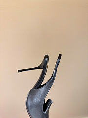 Kitlife Saint Laurent Voltaire Slingback Pumps In Black Leather  - 3