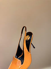 Kitlife Saint Laurent Voltaire Slingback Pumps In Brown Leather - 6