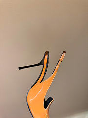 Kitlife Saint Laurent Voltaire Slingback Pumps In Brown Leather - 3