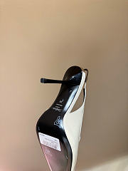 Kitlife Saint Laurent Voltaire Slingback Pumps In White Leather - 4
