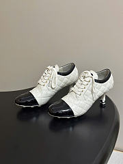 Kitlife Chanel 2026 Quilted Lace-up High Heels White - 1