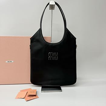 Kitlife Miu Miu Tote Bag Black Leather 5BG231 35x40cm 