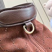 Kitlife Gucci Giglio Large Tote Bag Dark Brown Soft, Perforated GG Suede 853971 60x47x16cm  - 4