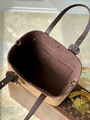 Kitlife Louis Vuitton All In One Bag Beige Embossed Suede Leather M29836 40x22x15cm - 6