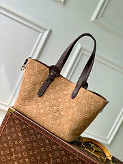 Kitlife Louis Vuitton All In One Bag Beige Embossed Suede Leather M29836 40x22x15cm - 5
