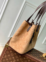 Kitlife Louis Vuitton All In One Bag Beige Embossed Suede Leather M29836 40x22x15cm - 3
