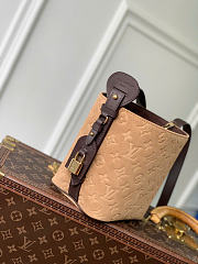 Kitlife Louis Vuitton All In BB Bag Beige Embossed Suede Leather M29834 16x18x12cm - 6