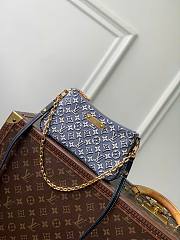 Kitlife Louis Vuitton Pochette Liv Bag Monogram Emblème Bleu M29895 13.5x6.5x24.5cm - 1