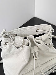 Kitlife Balenciaga Women's Le City Backpack Mini in White 23x22x11cm - 4
