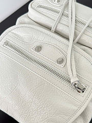 Kitlife Balenciaga Women's Le City Backpack Mini in White 23x22x11cm - 6