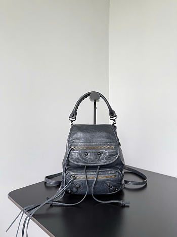 Kitlife Balenciaga Women's Le City Backpack Mini in Gray 23x22x11cm 