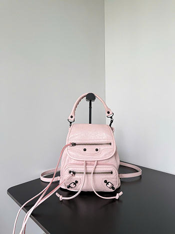 Kitlife Balenciaga Women's Le City Backpack Mini in Pink 23x22x11cm