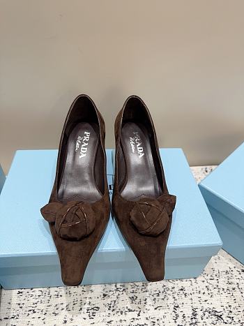 Kitlife Prada 2026 Dark Brown Suede Pumps