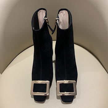 Kitlife Roger Vivier Ankle Boots Black Suede 