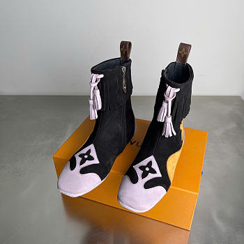 Kitlife Louis Vuitton Sneakerina Ankle Boots Black & Purple 