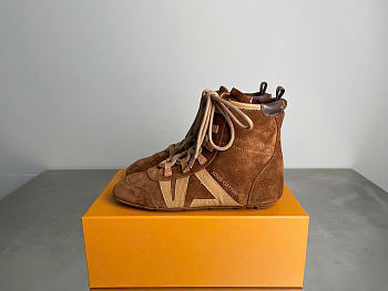 Kitlife Louis Vuitton Sneakerina Ankle Boot Brown Suede 1AK5JW