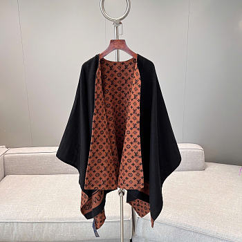 Kitlife Louis Vuitton Monogram Infinity Reversible Cape Brown & Black 150x135cm