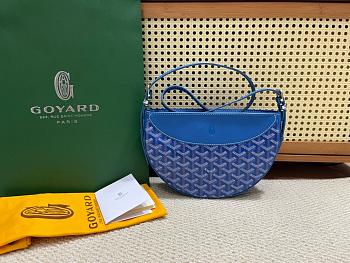 Kitlife Goyard Hirondelle Shoulder Bag Blue 25x6x17cm 