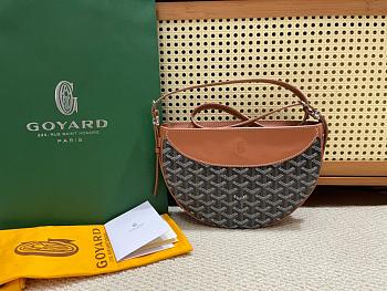 Kitlife Goyard Hirondelle Shoulder Bag Black & Brown 25x6x17cm