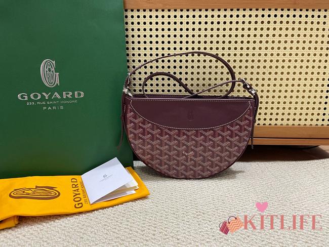 Kitlife Goyard Hirondelle Shoulder Bag Burgundy 25x6x17cm  - 1