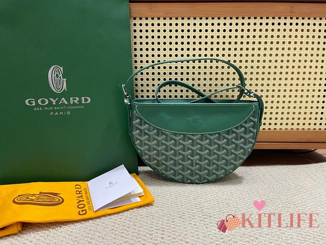 Kitlife Goyard Hirondelle Shoulder Bag Green 25x6x17cm  - 1