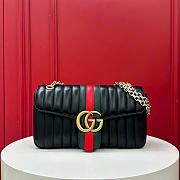Kitlife Gucci Jetset GG Marmont Medium Shoulder Bag Black A005XW 26x15x7cm - 1