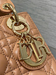 Kitlife Dior Lady Diana Tan Leather Bag M0505 17x15x7cm - 2