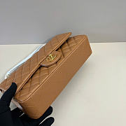 Chanel Lambskin Leather 25cm Flap With Gold Hardware In Brown - 6