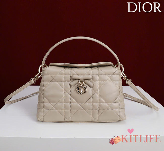 Kitlife Dior Adiorable Top Handle Mini Bag Light Beige 22.5x13x9cm - 1