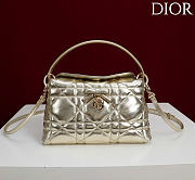 Kitlife Dior Adiorable Top Handle Mini Bag Gold Leather 22.5x13x9cm - 1