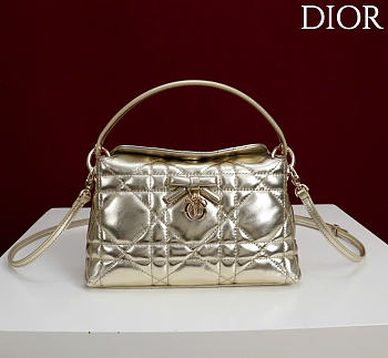Kitlife Dior Adiorable Top Handle Mini Bag Gold Leather 22.5x13x9cm