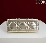 Kitlife Dior Adiorable Top Handle Mini Bag Gold Leather 22.5x13x9cm - 5