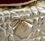 Kitlife Dior Adiorable Top Handle Mini Bag Gold Leather 22.5x13x9cm - 2