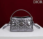 Kitlife Dior Adiorable Top Handle Mini Bag Silver Leather 22.5x13x9cm  - 1