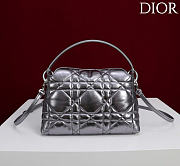 Kitlife Dior Adiorable Top Handle Mini Bag Silver Leather 22.5x13x9cm  - 4