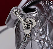 Kitlife Dior Adiorable Top Handle Mini Bag Silver Leather 22.5x13x9cm  - 3