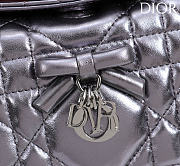 Kitlife Dior Adiorable Top Handle Mini Bag Silver Leather 22.5x13x9cm  - 2