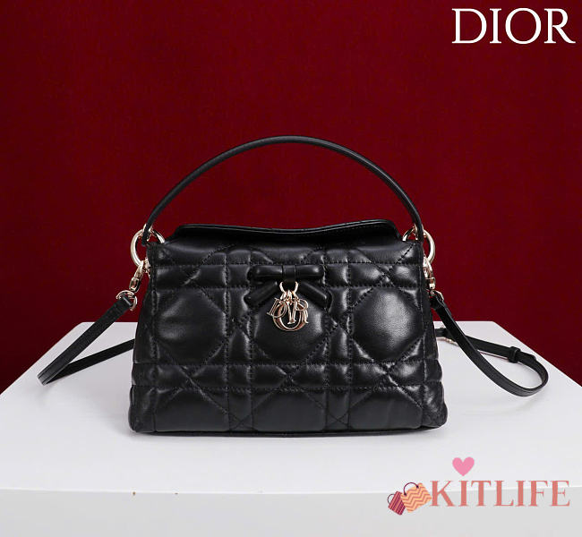 Kitlife Dior Adiorable Top Handle Mini Bag Black 22.5x13x9cm  - 1