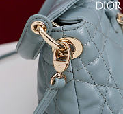 Kitlife Dior Adiorable Top Handle Mini Bag Blue 22.5x13x9cm  - 5