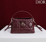 Kitlife Dior Adiorable Top Handle Mini Bag Burgundy 22.5x13x9cm - 1