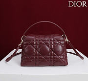 Kitlife Dior Adiorable Top Handle Mini Bag Burgundy 22.5x13x9cm - 6