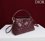 Kitlife Dior Adiorable Top Handle Mini Bag Burgundy 22.5x13x9cm - 2
