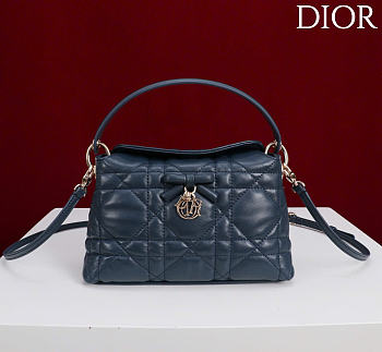 Kitlife Dior Adiorable Top Handle Mini Bag Dark Blue 22.5x13x9cm 